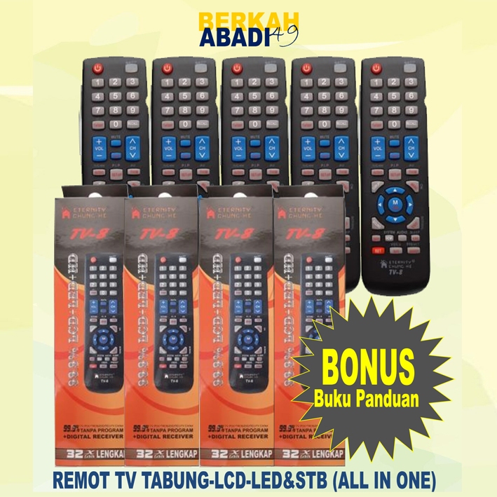 Remot Remote TV Multi Universal Tabung LED LCD +digital Receiver CHUNG HE TV 8