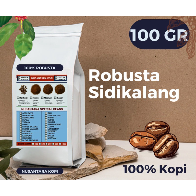 

Robusta Sidikalang Nusantara Kopi 100 GR