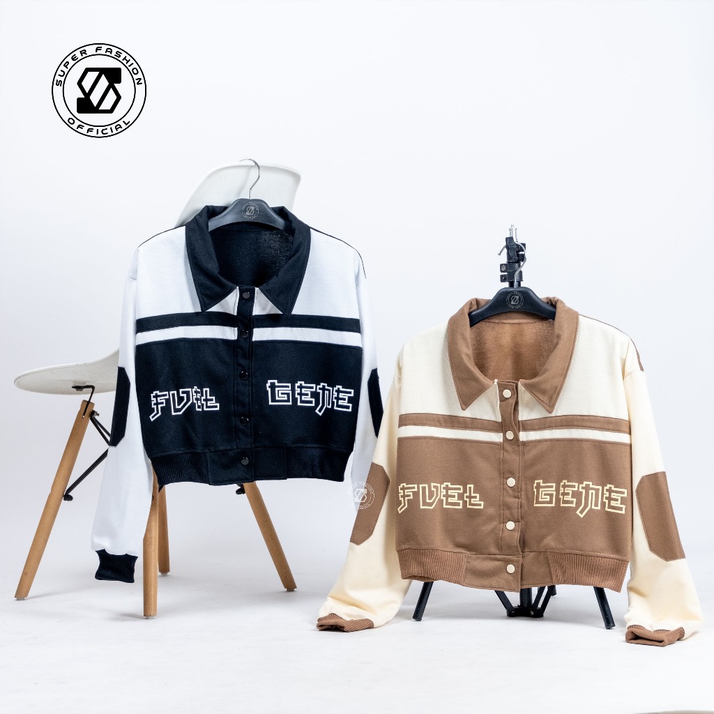 Jacket Wanita Crop Japan Style Y2K