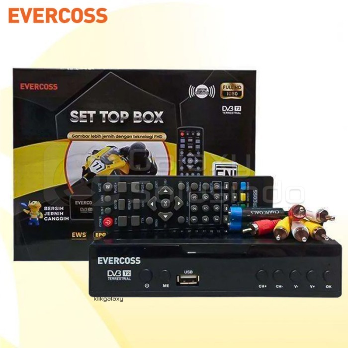 STB EVERCOSS Top Box TV digital  EVERCOSS SET TOP BOX