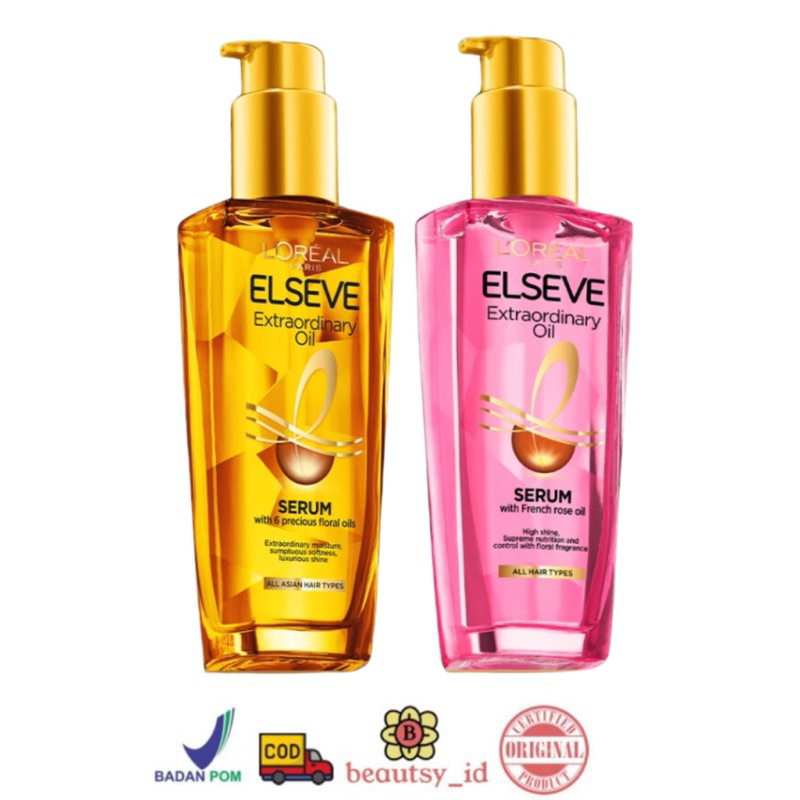 Loreal Elseve Extraordinary Hair Oil Serum Rambut Minyak Gold Pink 100ml 30ml Original BPOM COD