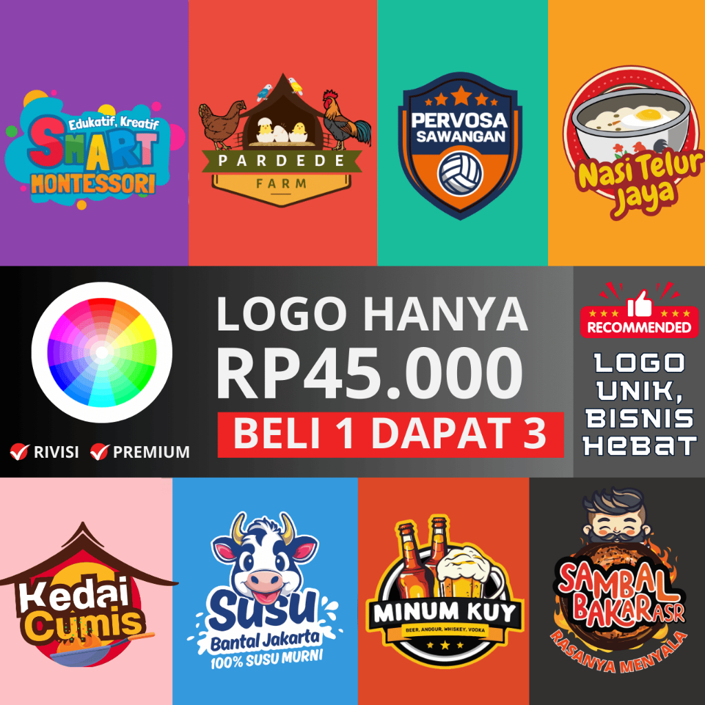 Jasa Desain Logo Semua Design Olshop Makanan Fashion Usaha Toko Premium Termurah