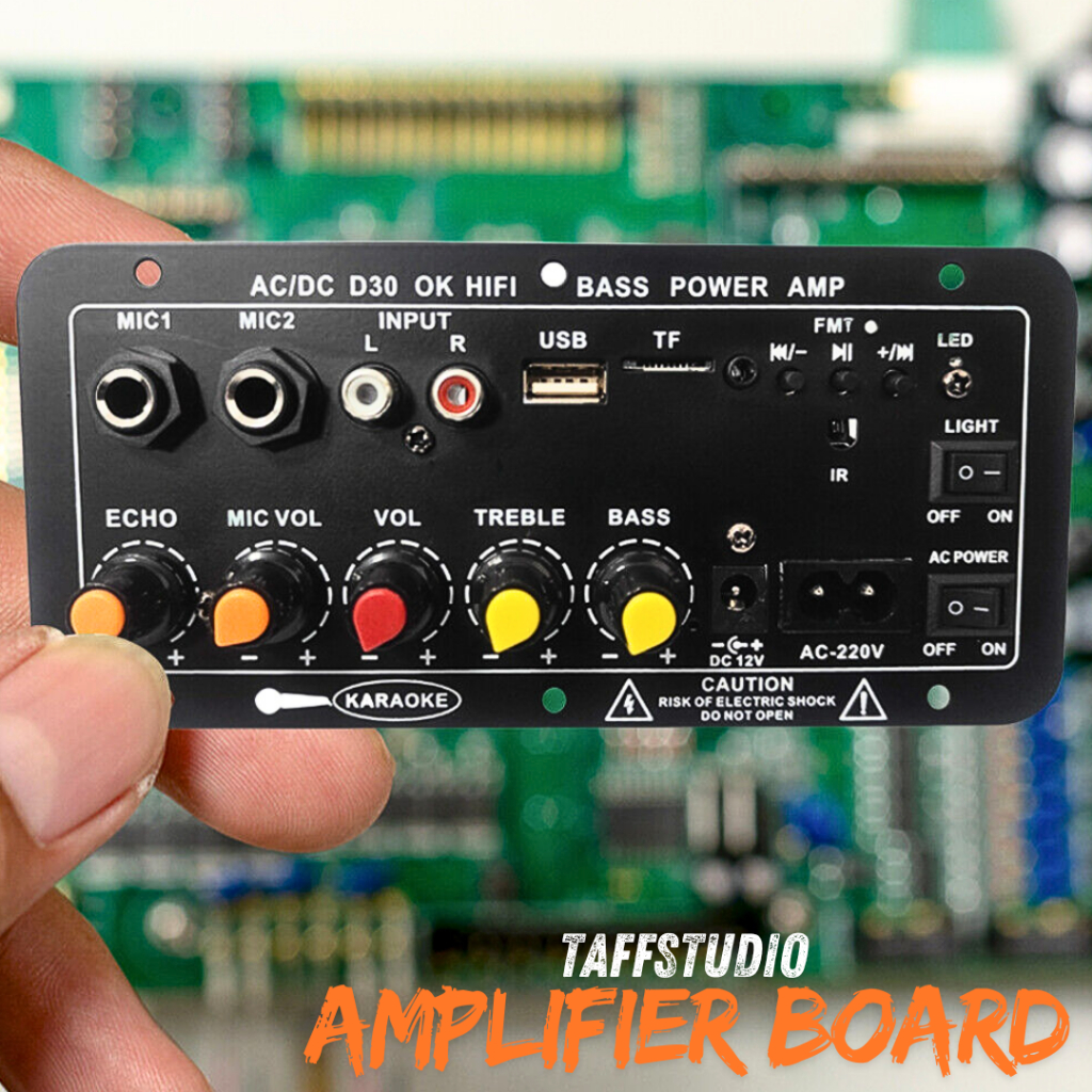 MALL TaffSTUDIO Papan Amplifier Bluetooth 12 Volt mobil Audio Karaoke FM Subwoofer DC D30
