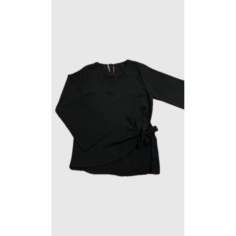 Wrap Blouse Tali Samping Lengan Panjang (BL WRAP)