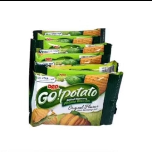 

PROMO MURAH [ Go Potato Biskuit Kentang 1renceng isi 20pcs dan 10pcs ]