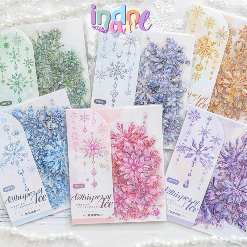 

(IAS) Sticker Deco Journal Scrapbook Ice Snow Rintik Hujan Rain Diamond Sparkling Aesthetic Stiker dekorasi isi 20