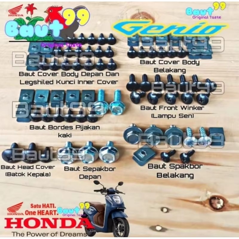 Baut Fullset Body Honda New Genio Baut Fullset Body Honda New GenioBaut Fullset Body Honda New Genio
