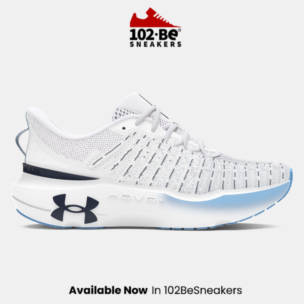 Sepatu Running UA Women's UA Infinite Elite Running Shoes - White / Halo Gray Original