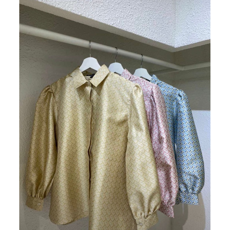 Bimu Jacquard Puffy Shirt by Buttonscarves