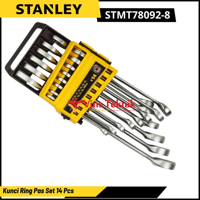 Kunci Ring Pas Set 14 Pcs Combination Wrench Set STANLEY STMT78092-8