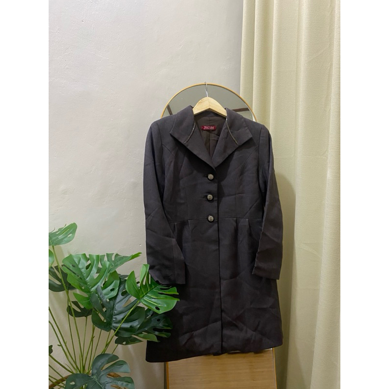 Preloved TATUM Long Coat Blazer by Itang Yunasz Premium Tebal