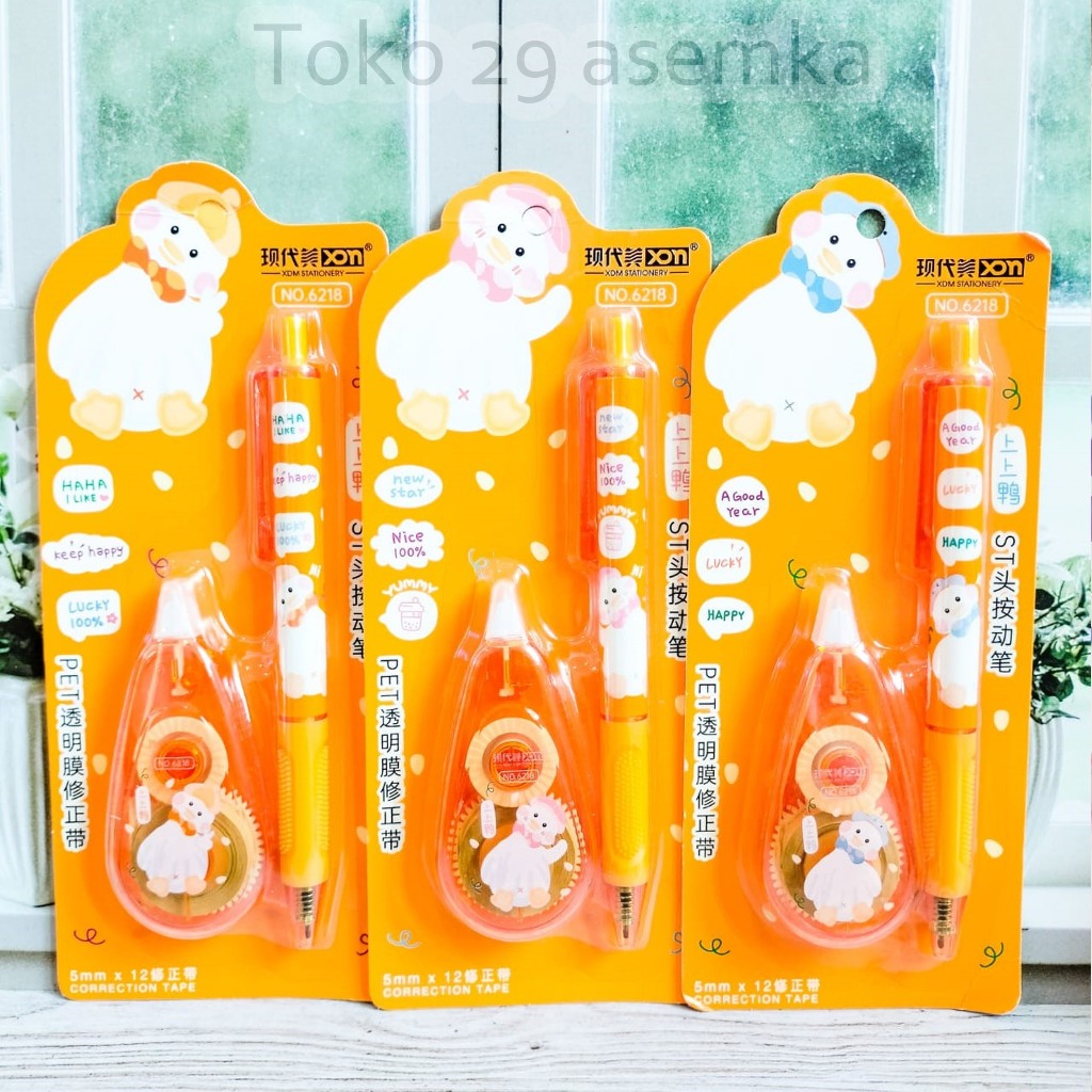 

Correction tape 2 in 1 Roll duck 30 meter ( 1 correction tape + 1 pen ) XDM No.6218 LUCU IMUT KADO UNIK ALAT-ALAT SEKOLAH AESTHETIC