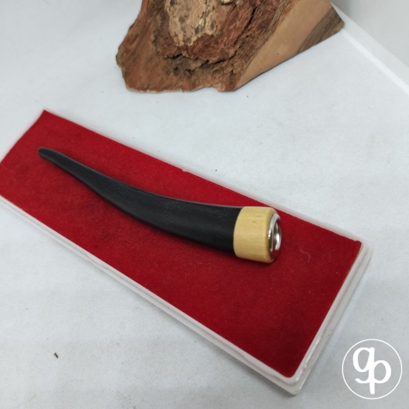 Pipa once / once cangklong / pipa rokok / padutan kayu kelor hitam kombinasi kayu kemuning