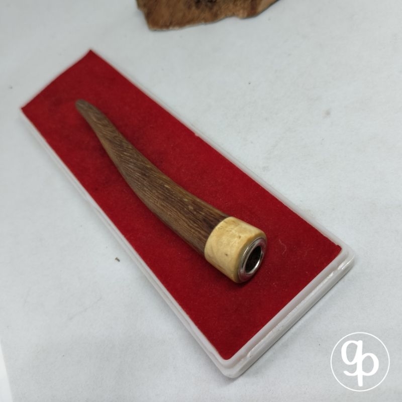 Pipa once / once cangklong / pipa rokok / padutan kayu kelor emas kombinasi kayu kemuning
