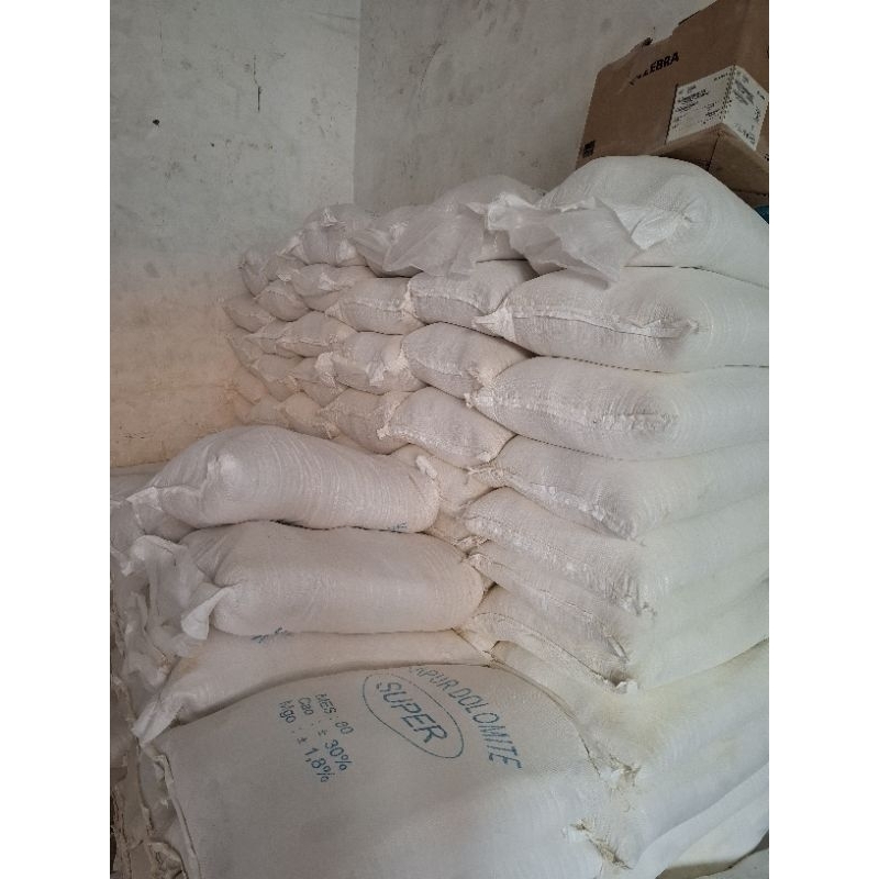KAPUR SUPER DOLOMIT 1 SAK ISI 25 - 40KG #KHUSUS SAME DAY/GOJEK