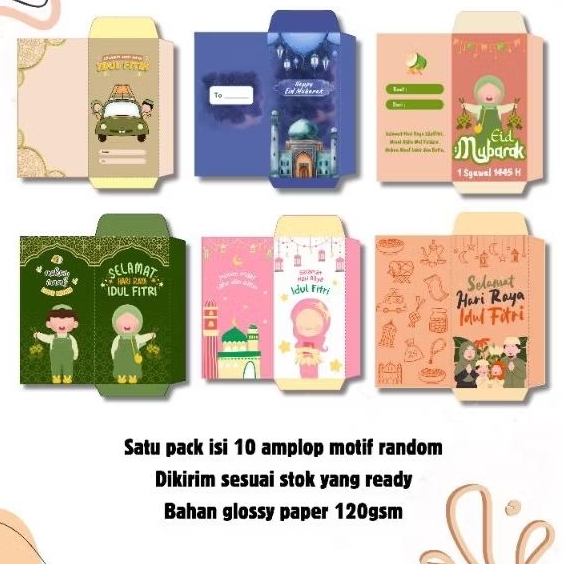 

Amplop lebaran lucu amplop thr isi 10pcs amplop ukuran 7×14 cm