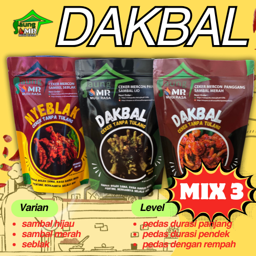 

Dakbal | Ceker Mix 3 Pcs | Mix Ceker Sambal Merah dan Ceker Sambal Ijo / koreanfood / ceker fillet