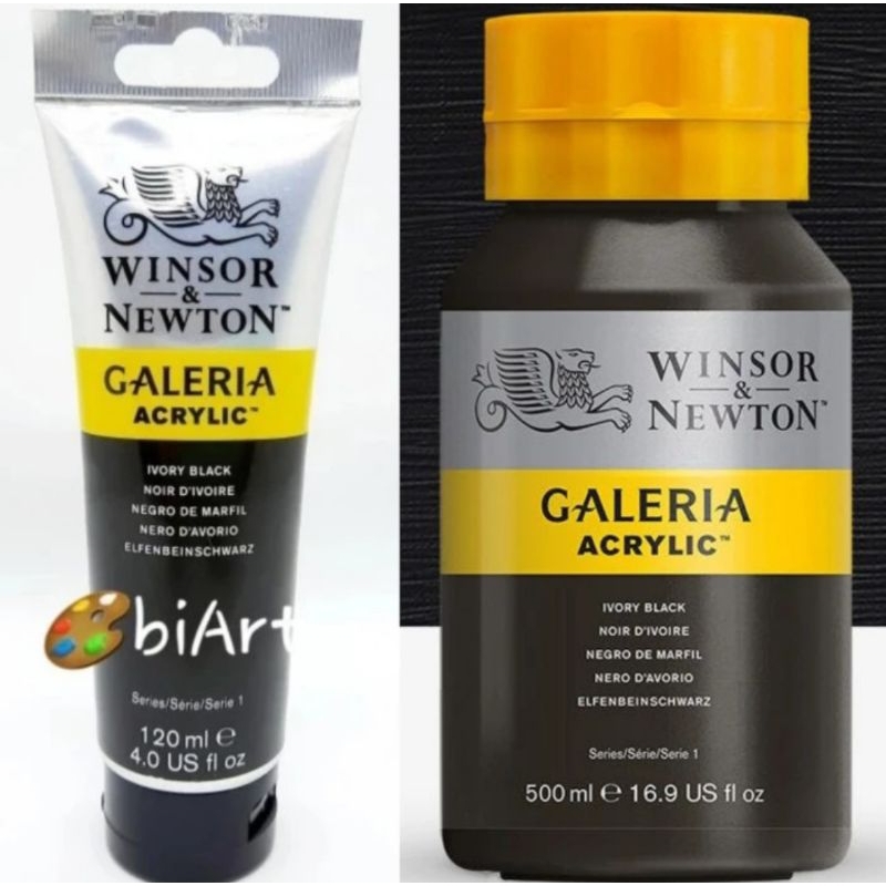 

Cat Akrilik Galeria Acrylic Colour 500ml / 120ml Ivory Black Winsor & Newton