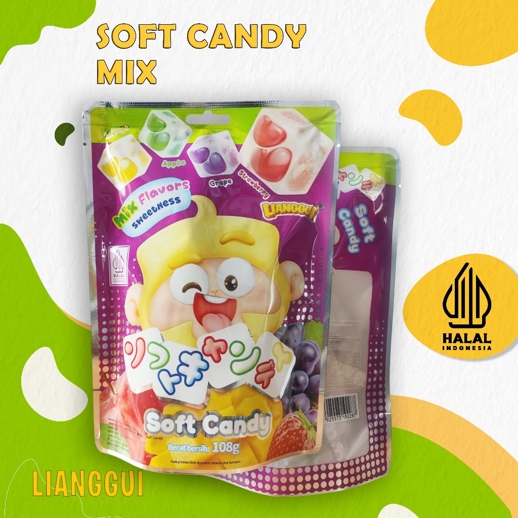 

LIANGGUI PERMEN LUNAK ANEKA RASA SOFT MIX CANDY FLAVORS 108