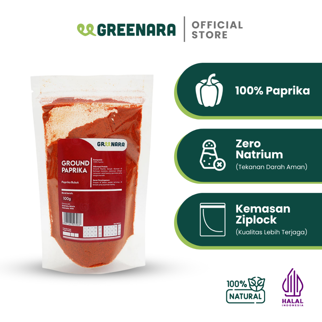 

Greenara Natural Ground Paprika 100gr / Bumbu Paprika Bubuk