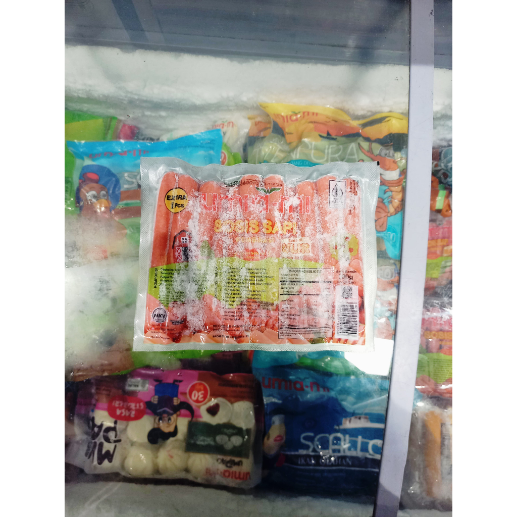 

Frozenfood UMIAMI Sosis Sapi Ulir 500gr