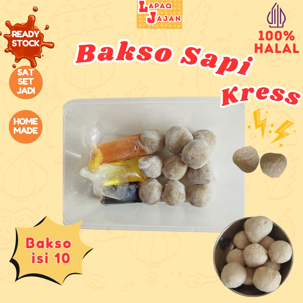 

BAKSO SAPI BASO SAPI FROZEN ISI 10 TERMASUK BUMBU KUAH SIAP MASAK