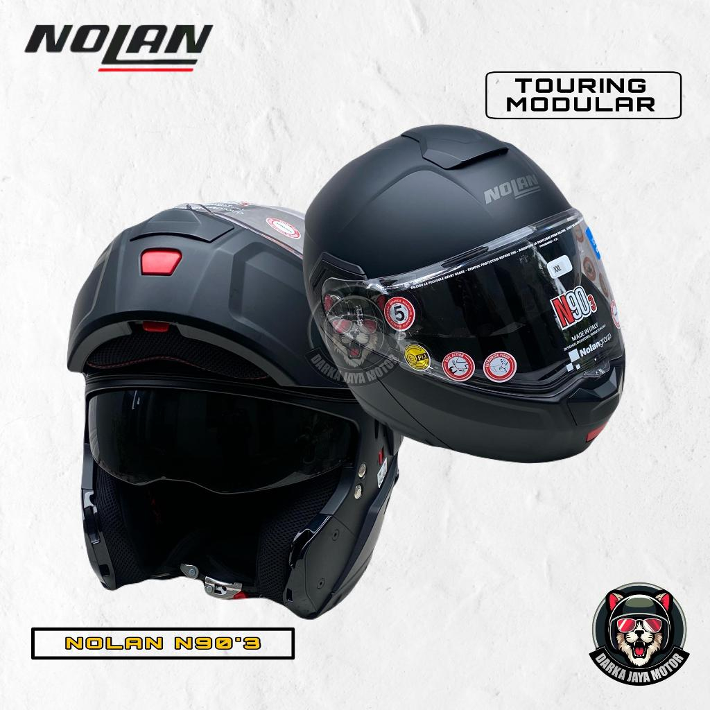 HELM NOLAN 90-3 MODULAR CLASSIC FLAT BLACK / NOLAN 903 CLASSIC N-COM HELM MODULAR FLIP UP