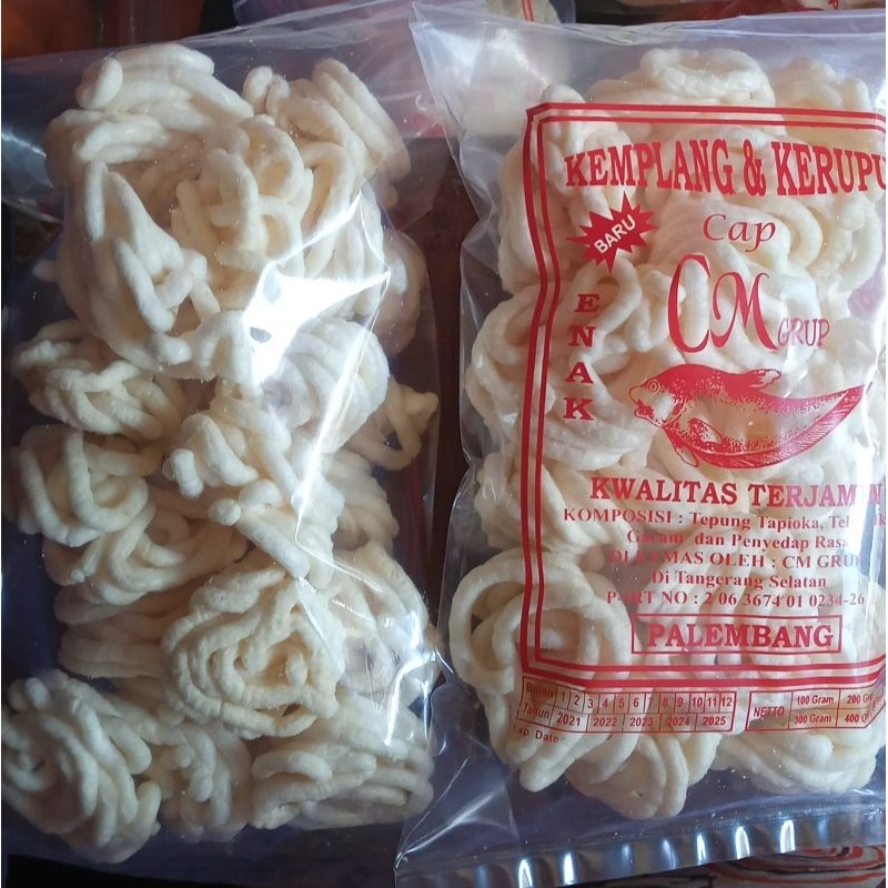 

Kemplang & Kerupuk keriting uk kurleb 1/4 Cap CM Grup Palembang