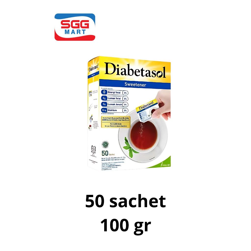 

Diabetasol Sweetener 50 sachet 75gr [50 sachet @1,5gr]