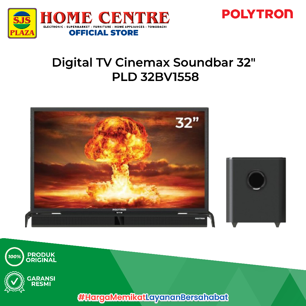 Polytron Digital TV Cinemax Soundbar 32 Inch PLD 32BV1558