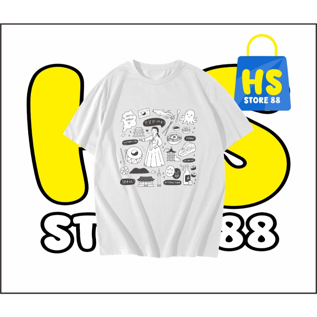 baju oleh-oleh KOREA - kaos souvenir KOREA - baju SOUTH KOREAN - kaos oleh oleh KOREA