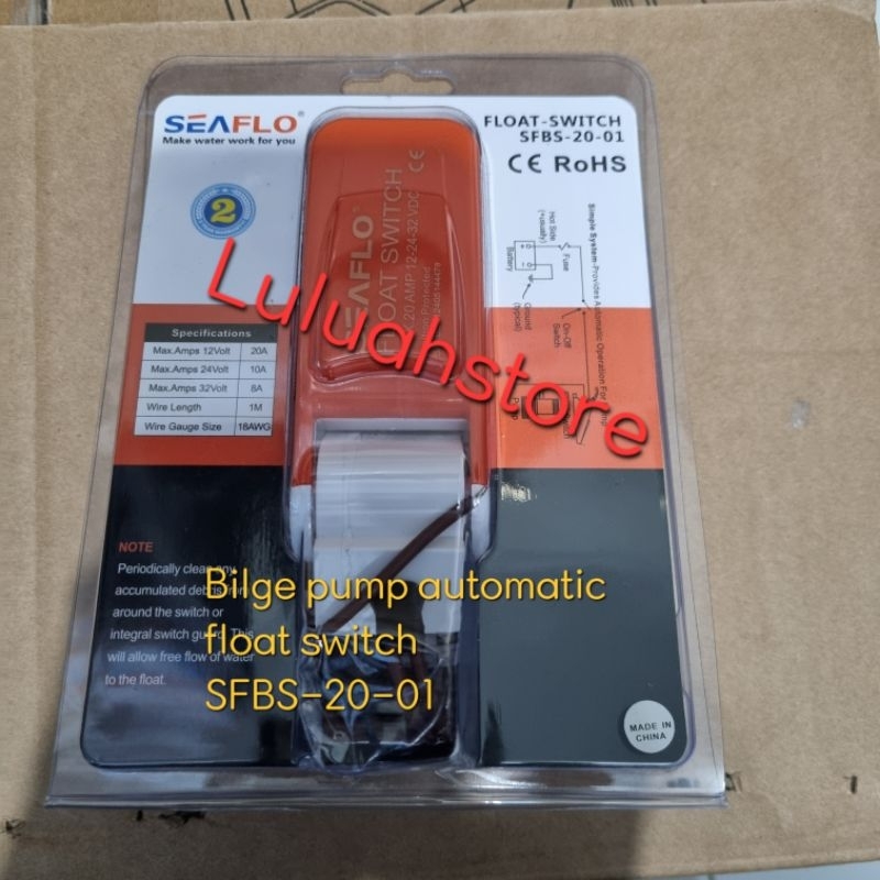 bilge pump automatic float switch 20 ampere 12/24/32 volt switch otomatis