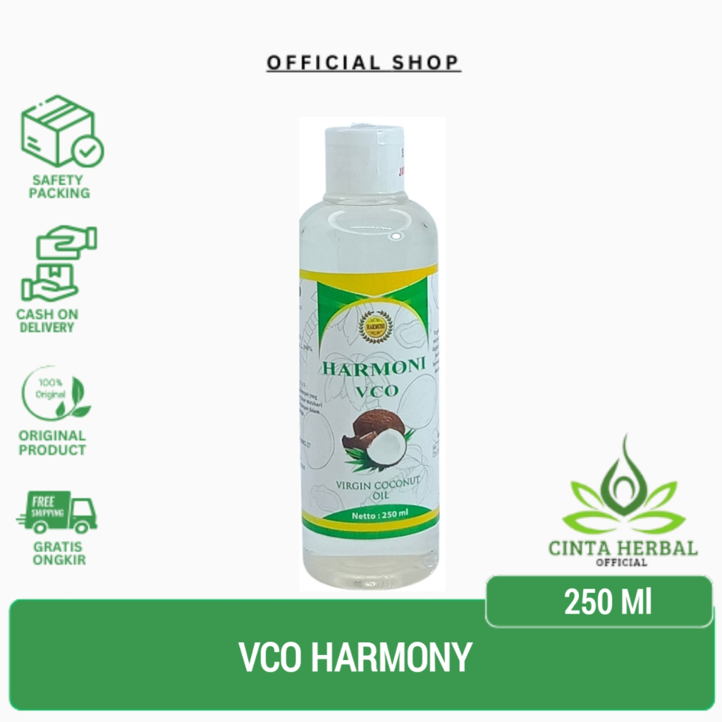 

Vco Harmony 250ml | Vco Harmoni Virgin Coconut Oil