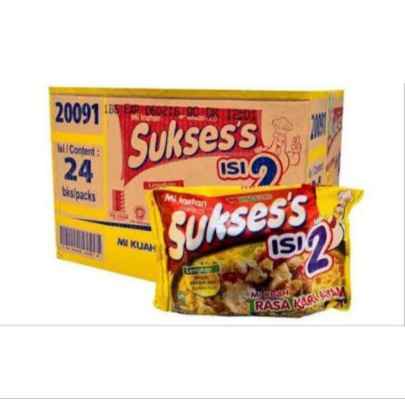 

MIE SUKSES MIE ISI 2 KARI AYAM KARTON ISI 24 BUNGKUS