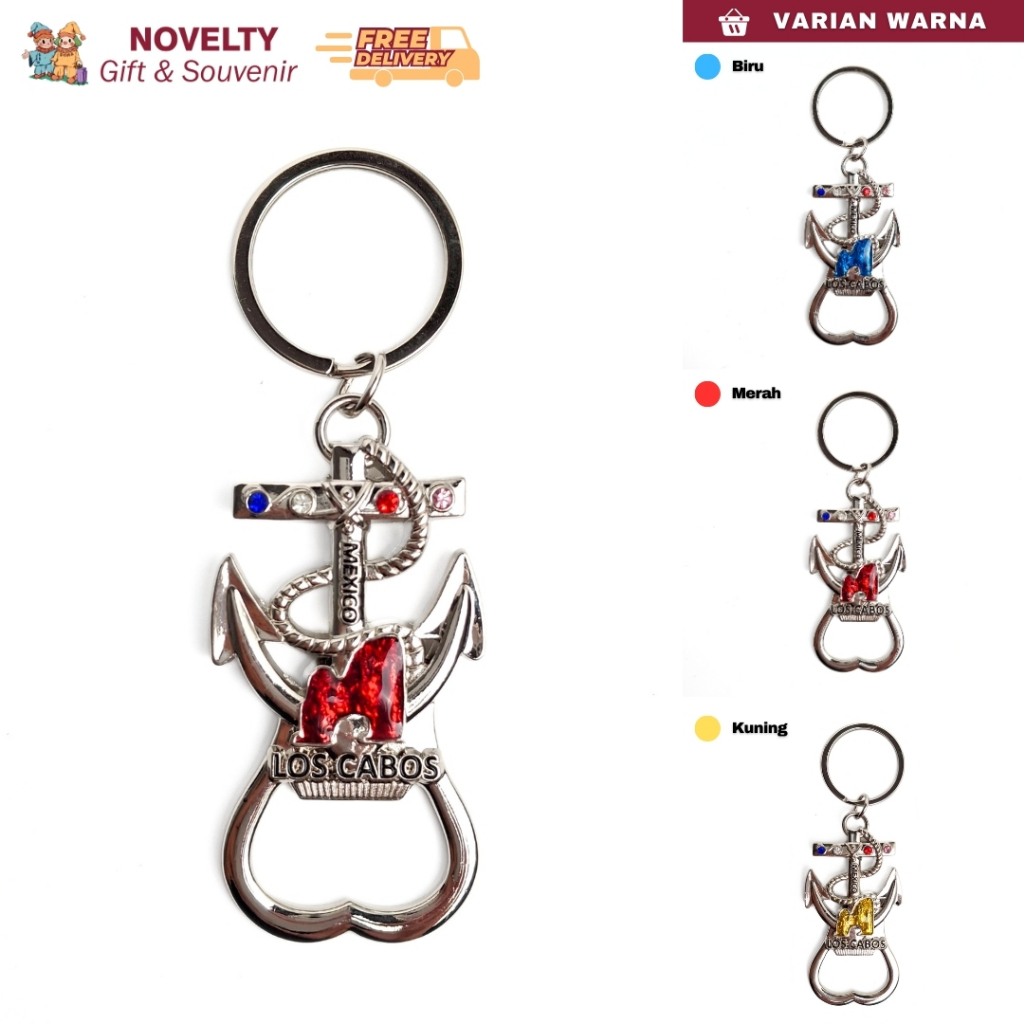 Souvenir Gantungan Kunci Bukaan Botol Jangkar Los Cabos Mexico oleh-oleh dari Negara Amerika