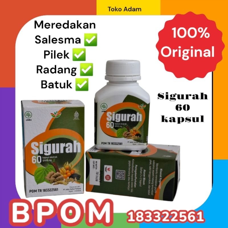 Sigurah 60 Kapsul Ekstrak POM Tr 18322561