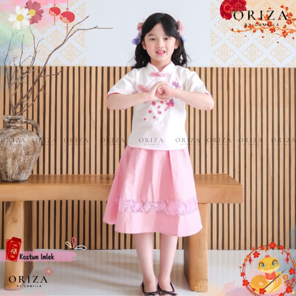 Baju Imlek Cheongsam/Baju Imlek Anak Perempuan/Baju Cina