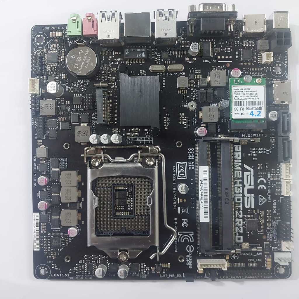 mainboard mini itx H310 1151 copotan PC aio asus prime H310T2R2.0 NVME support gen 8 dan gen 9 murah