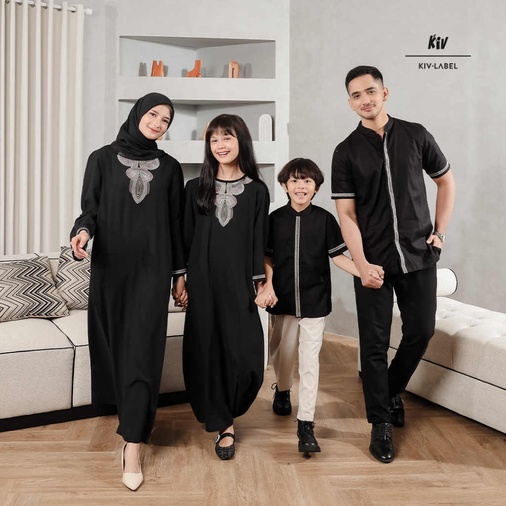 KIV Sarimbit Keluarga Couple Black Nirmala Series GMPKL 3024 KKL 2724 GO 3024 KSC 2724 Family Set Ra