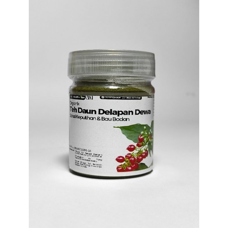 

TEH DAUN DELAPAN DEWA 40gr SOLUSI KEPUTIHAN DAN BAU BADAN