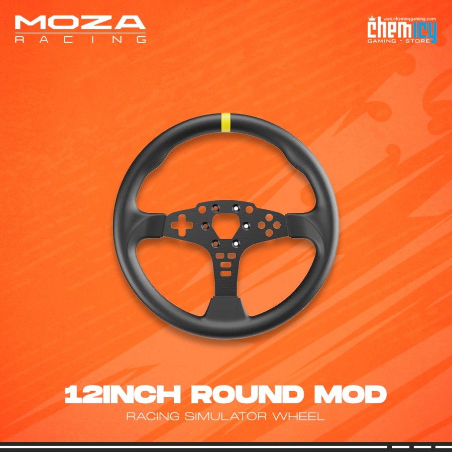 Moza Racing 12inch Round MOD for ES Steering Wheel | Racing Simulator Wheel