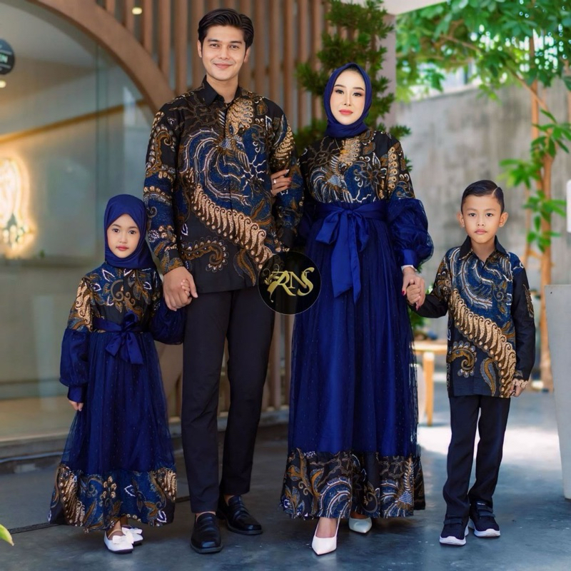 Couple Baju Muslim keluarga Terbaru aura Raya / Baju Seragam lebaran keluarga New Motif / Gamis Dewa