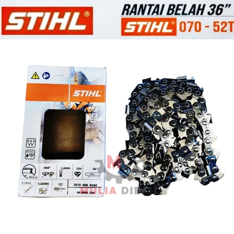 Rantai Chainsaw Besar 070 Serbaguna 36 inci 52T STIHL ORIGINAL ORI 100%