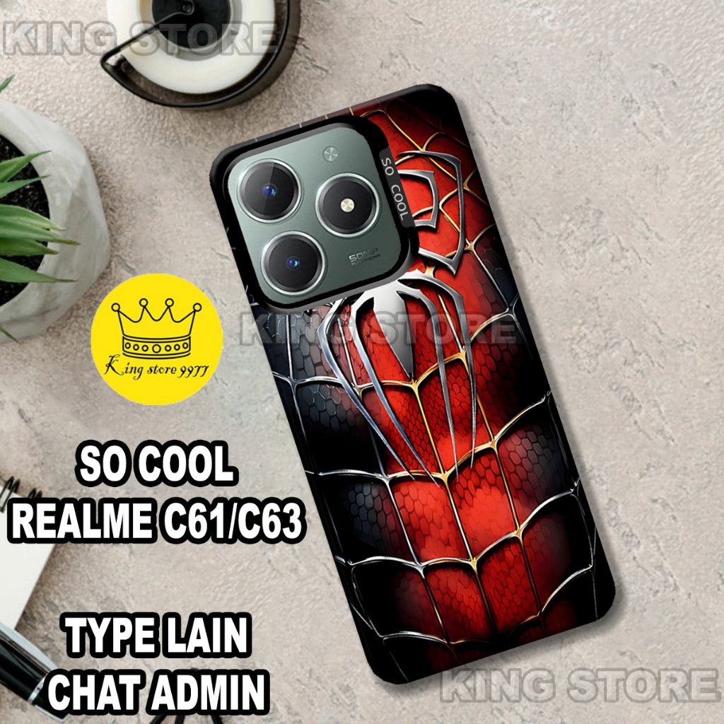 (KS11)  Case REALME C61-C63 2024 / Motif gambar Spiderman/casing  REALME C61-C63/cassing Realme C61-