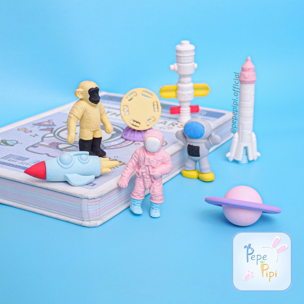 

Penghapus 3D Xiao Gu Dong Papan Astronot XGD-039 Miniatur Satelit Ufo Planet Roket Eraser Hapusan