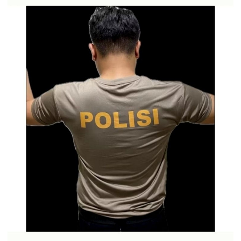 KAOS COKLAT JATAH POLRI TERBARU / KAOS PEMBAGIAN COD