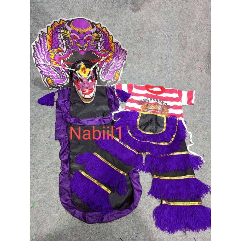 celana barongan anak caplokan spon kaos reog Ponorogo satu paket