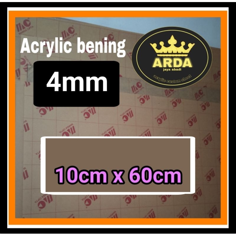 

akrilik 4mm bening 10 x 60 akrilik lembaran marga cipta