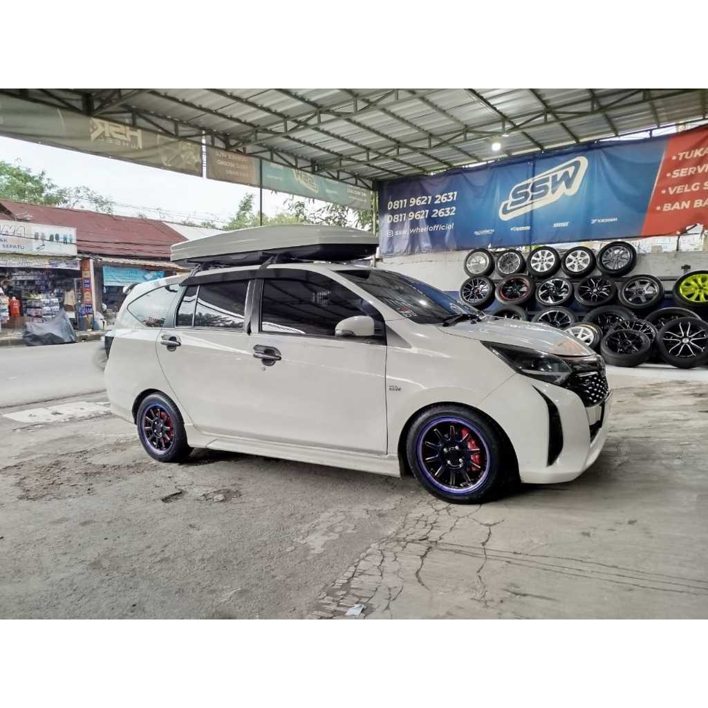 PAKET VELG PLUS BAN ACCELERA 185 55 R15 UNTUK MOBIL CALYA SIGRA DLL USE VELG HSR GYMKANA RING 15