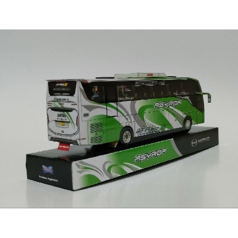 MINIATUR BIS BUS PAPERCRAFT JETBUS 5 SHD MSM ASYROF ASROF FADEL ALI TUAN MUDA ADIPUTRO HINO RM 280 A
